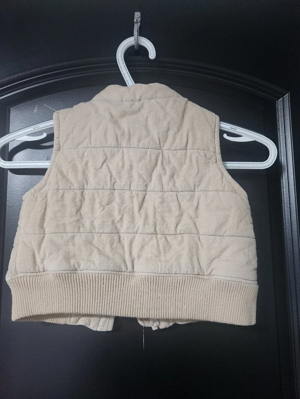 Baby GAP Cream Quilted Corduroy Vest